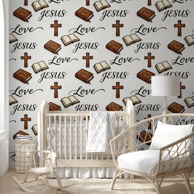 Hochwertiges Texturdesign mit Glaubensinspiration Tapete (Kinder)