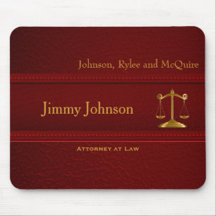 Hochwertiges tiefrotes Leder - Mousepad