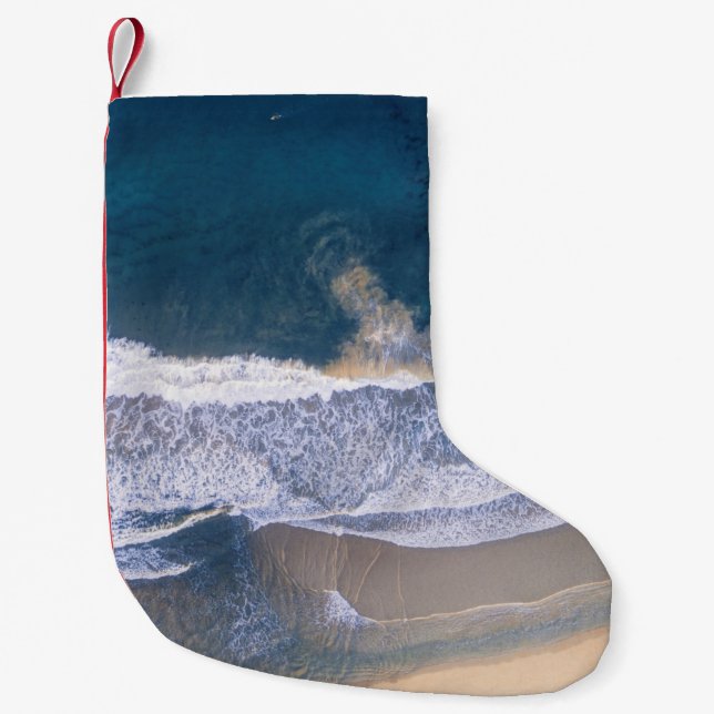 HOCHWINKELFOTOGRAFIE DER STRANDKURSE KLEINER WEIHNACHTSSTRUMPF (Vorderseite)