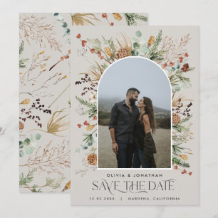 Hochzeit 1 Foto-Tor Aquarell botanisch floral Save The Date