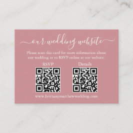 Hochzeit 2 QR UAWG Details Foto Dusty Rose Begleitkarte