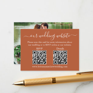 Hochzeit 2 QR UAWG Details Foto Terracotta Begleitkarte