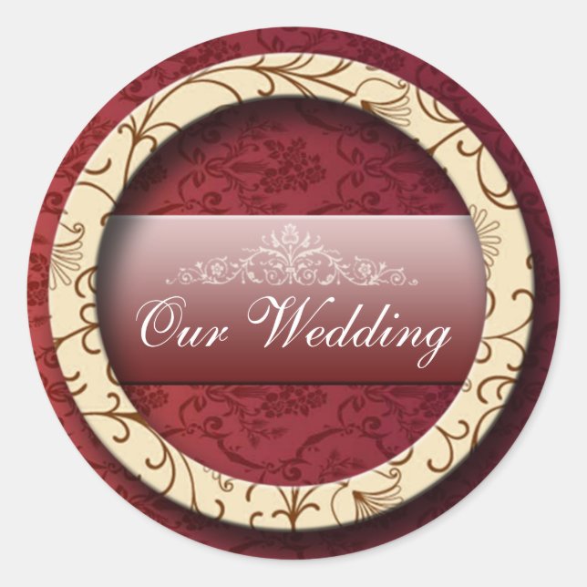 Hochzeit 2 runder aufkleber (Vorderseite)