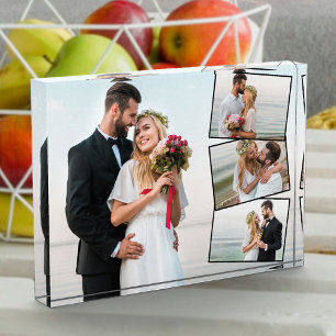 Hochzeit 4 Foto-Collage Zickzack-Fotostreifen Fotoblock