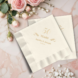 Hochzeit 50 Jahre Servietten Mit Folie