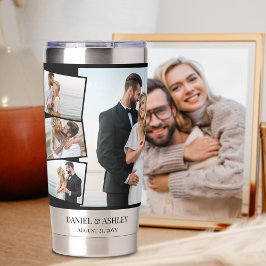 Hochzeit 7 FotoCollage mit Zigzag Montage Thermobecher