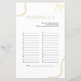 Hochzeit A bis Z Game | Perlen und Prosecco-Dusche