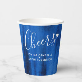 Hochzeit abstrakter Kunst in Sapphire Pappbecher