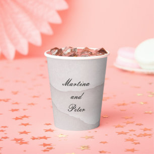 Hochzeit abstrakter staubiger Rose Pappbecher