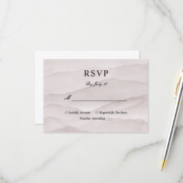 Hochzeit abstrakter staubiger Rose RSVP Karte