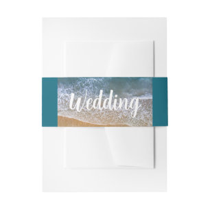 Hochzeit am Blue Sea Beach Einladungsbanderole