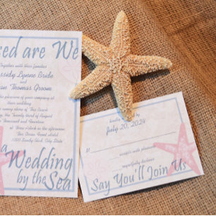 Hochzeit am Meer RSVP Karte