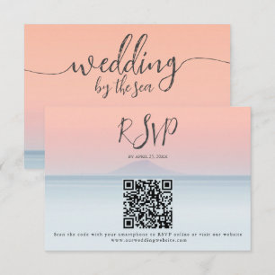 Hochzeit am Meer unter dem Himmel RSVP Karte