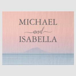 Hochzeit am Meer unter dem Himmel Seidenpapier