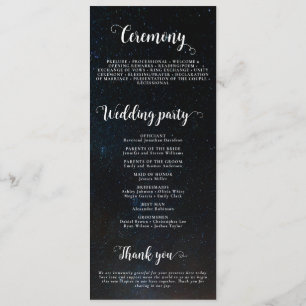 Hochzeit am Nachthimmel unter den Sternen Programm