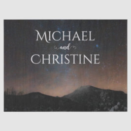 Hochzeit am Nachthimmel unter den Sternen Seidenpapier