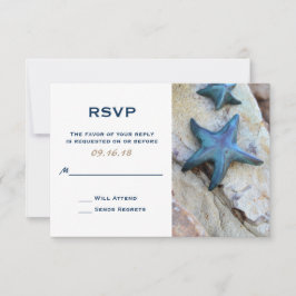 Hochzeit am Rocky Background Beach RSVP Karte