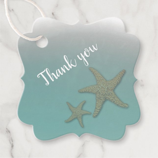 Hochzeit am Strand Geschenkanhänger (Vorderseite)