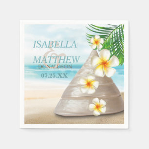 Hochzeit am Strand   Personalisiere Serviette