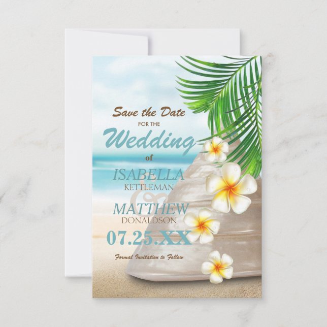 Hochzeit am Strand - Save the Date (Vorderseite)