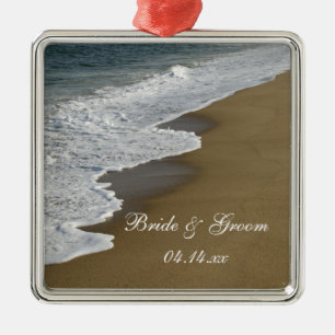 Hochzeit am Strand Silbernes Ornament