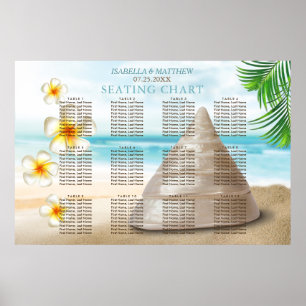 Hochzeit am Strand - Sitzkarte Poster