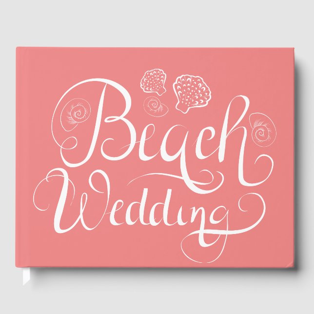 Hochzeit am Strand | Text hinzufügen Gästebuch (Vorderseite)