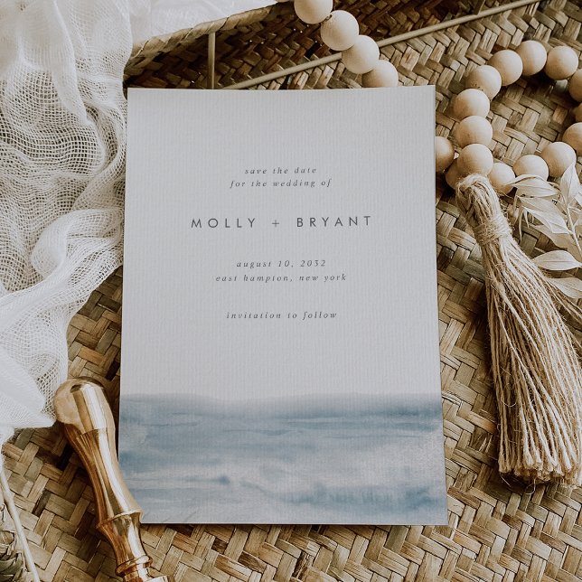 Hochzeit an der Minimalistischen Küste bei geringe Save The Date (Von Creator hochgeladen)