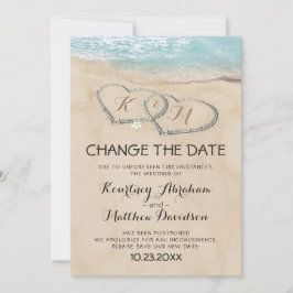 Hochzeit ändert das Datum tropischen Strandes Save The Date