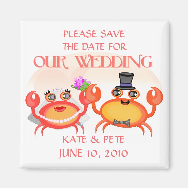 Hochzeit / Ankündigung Datum freihalten Magnet (Vorne)