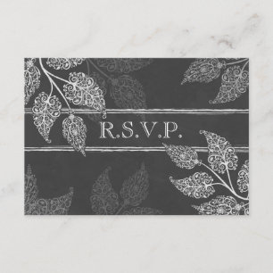 Hochzeit-Antwortkarte mit Spitzendekor RSVP Karte