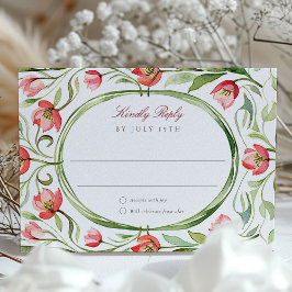 Hochzeit-Antwortkarte mit Vintage-Tulpen Einladung