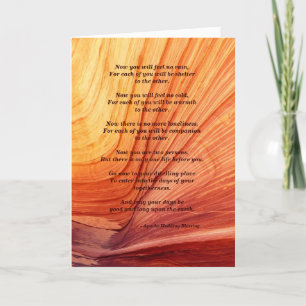 Hochzeit Apache Segen Feel No Rain Inside v2 Karte