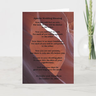 Hochzeit Apache Segen Feel No Rain Inside v2 Karte