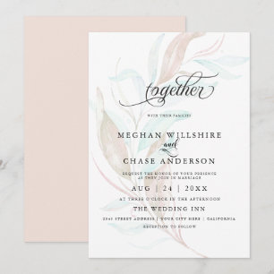 HOCHZEIT   Aquamarine Wasserfarbenfolien aus bleif Einladung