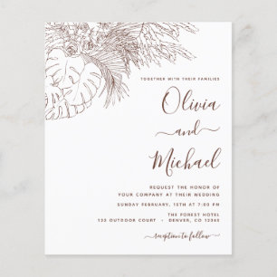Hochzeit auf Budget Pampas Gras Terrakotta Sketch  Flyer