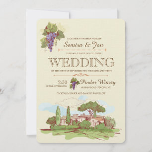 Hochzeit auf dem Weinberg Einladung