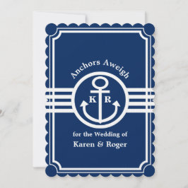 Hochzeit auf einem Boot - Anker Aweigh RSVP Karte