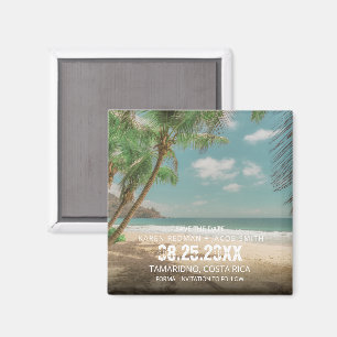 Hochzeit auf Reisen Tropische Strand Save-the-Date Magnet