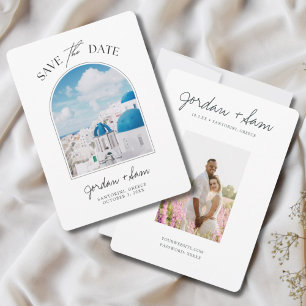 Hochzeit auf Santorini Griechenland Save the Date Einladung