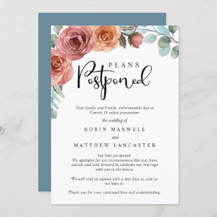 Hochzeit aufgeschoben - Stornierung - Änderung der Einladung