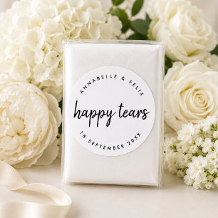 Hochzeit-Aufkleber Glückstränentuch-Paket-Etiket Runder Aufkleber