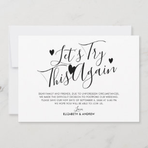 Hochzeit Aufschub Terminänderung Versuch es nochma Ankündigung