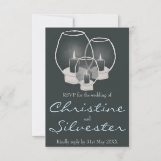 Hochzeit Bei Kerzenlicht, 3.5x5 RSVP Einladung