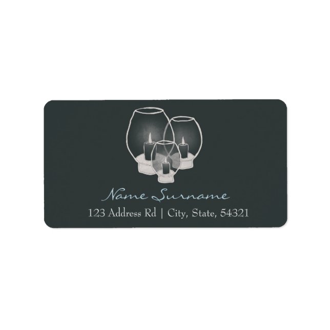 Hochzeit bei Kerzenlicht, Adressaufkleber (Vorne)