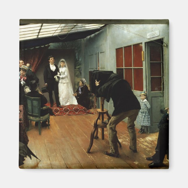 Hochzeit beim Fotografen, 1878-9 Magnet (Vorne)