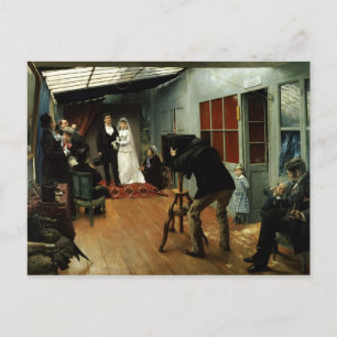 Hochzeit beim Fotografen, 1878-9 Postkarte