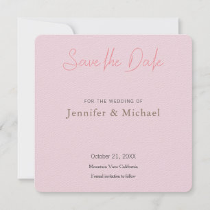 Hochzeit Beruflich Minimalistisch Schlicht Save The Date