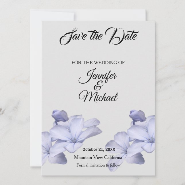 Hochzeit Berufliche klassische Bläschen Save The Date (Vorderseite)