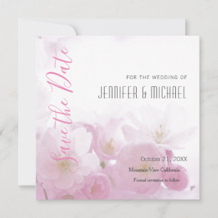 Hochzeit Berufliche Minimalistische Blumen Moderne Save The Date